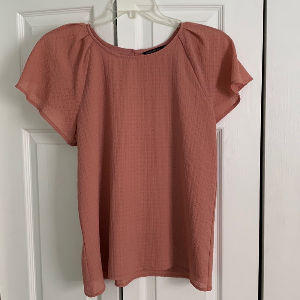 Banana Republic Factory Dusty Rose Short Sleeve Blouse